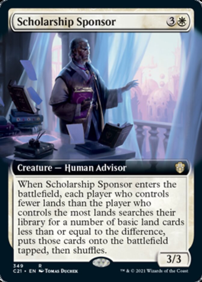 Scholarship Sponsor (Extended Art) [Commander 2021] | I Want That Stuff Brandon