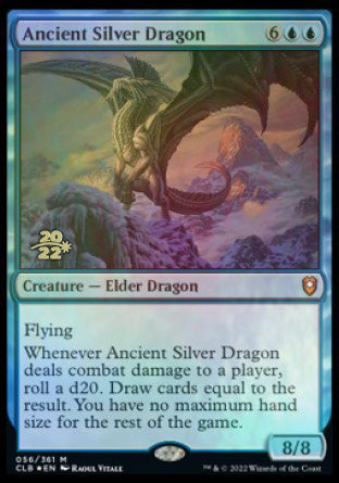 Ancient Silver Dragon [Commander Legends: Battle for Baldur's Gate Prerelease Promos] | I Want That Stuff Brandon