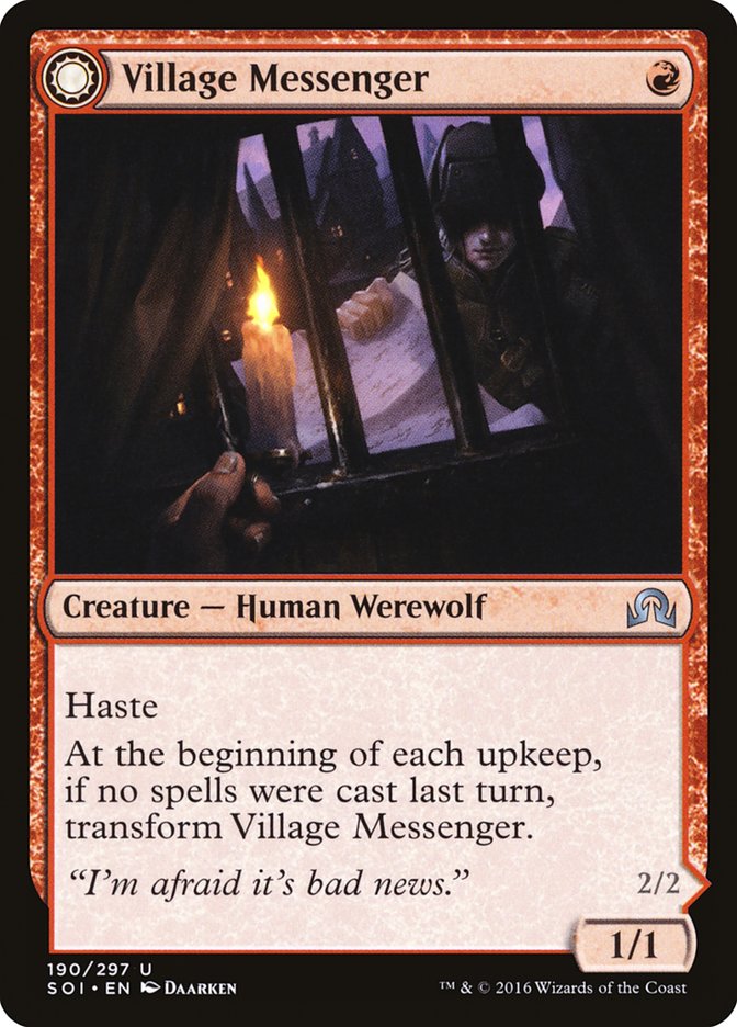 Village Messenger // Moonrise Intruder [Shadows over Innistrad] | I Want That Stuff Brandon