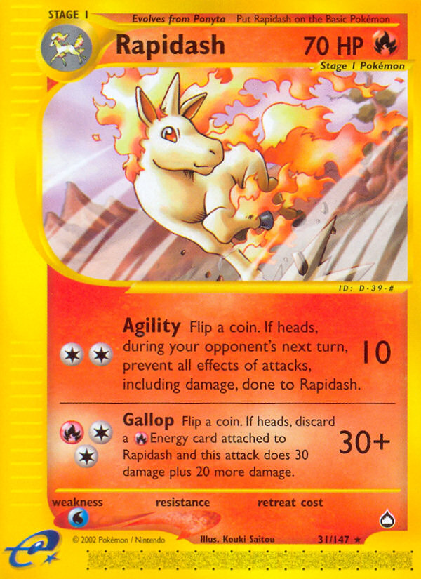 Rapidash (31/147) [Aquapolis] | I Want That Stuff Brandon