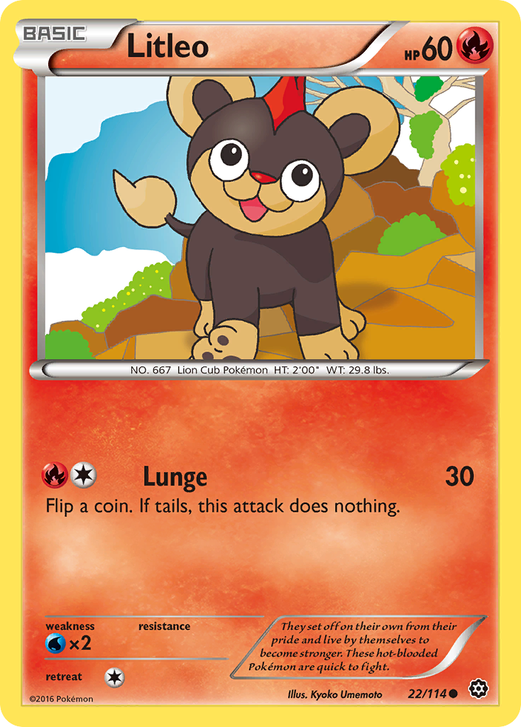 Litleo (22/114) [XY: Steam Siege] | I Want That Stuff Brandon