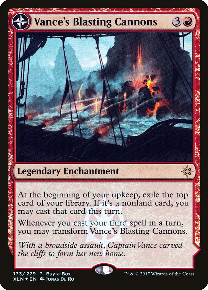 Vance's Blasting Cannons // Spitfire Bastion (Buy-A-Box) [Ixalan Treasure Chest] | I Want That Stuff Brandon