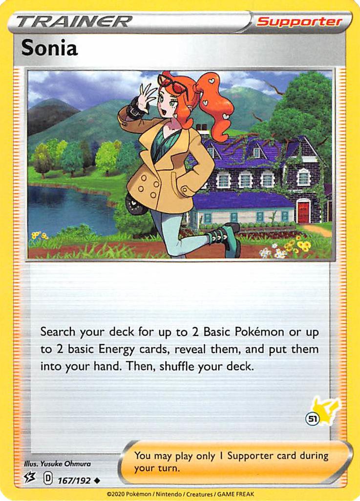 Sonia (167/192) (Pikachu Stamp #51) [Battle Academy 2022] | I Want That Stuff Brandon