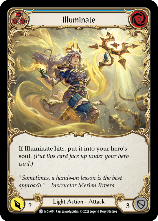 Illuminate (Blue) (Rainbow Foil) [MON074-RF] 1st Edition Rainbow Foil | I Want That Stuff Brandon