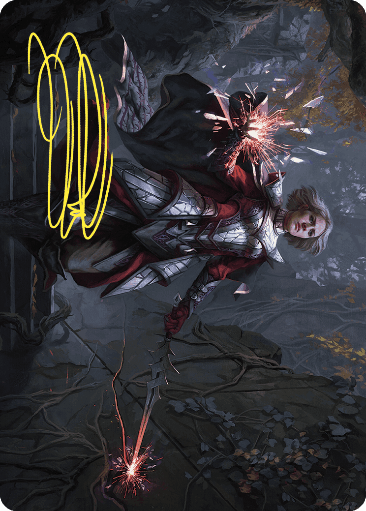 Rowan, Scion of War Art Card (31/81) (Gold-Stamped Signature) [Wilds of Eldraine Art Series] | I Want That Stuff Brandon