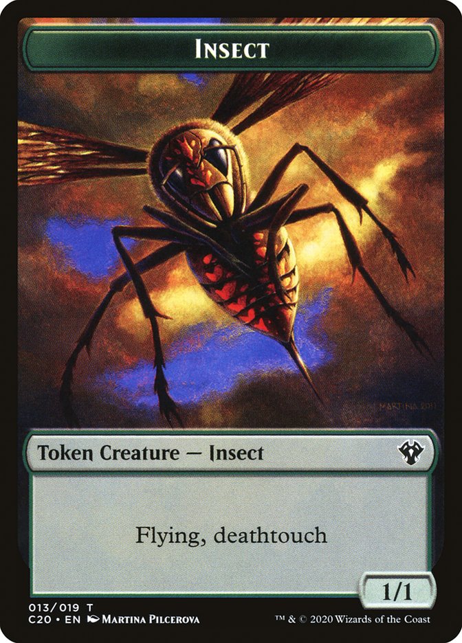 Spirit // Insect (013) Double-Sided Token [Commander 2020 Tokens] | I Want That Stuff Brandon