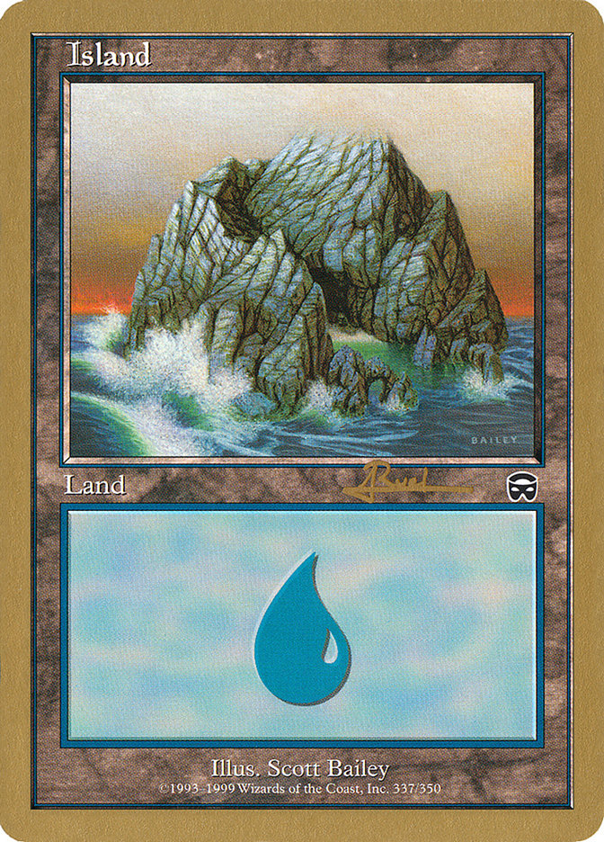 Island (ar337) (Antoine Ruel) [World Championship Decks 2001] | I Want That Stuff Brandon