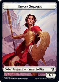 Human Soldier // Reflection Double-Sided Token [Theros Beyond Death Tokens] | I Want That Stuff Brandon