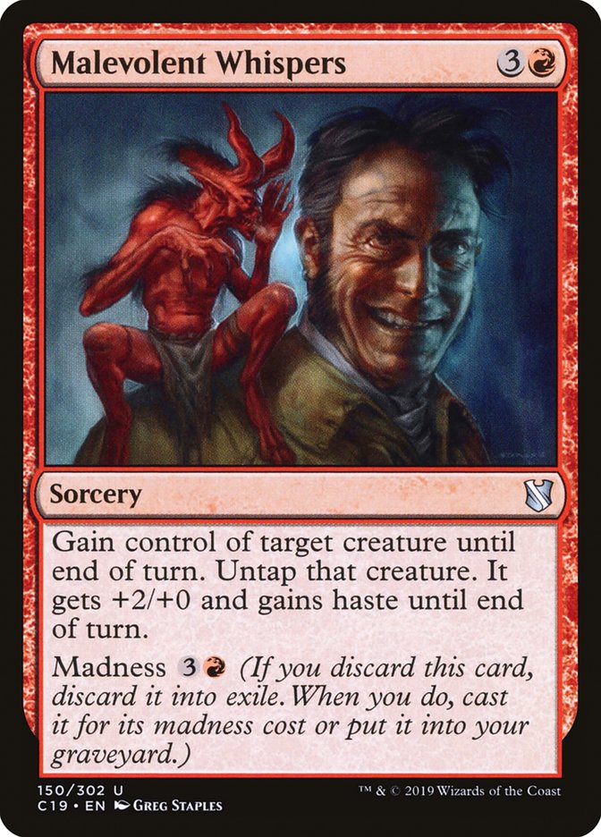 Malevolent Whispers [Commander 2019] | I Want That Stuff Brandon