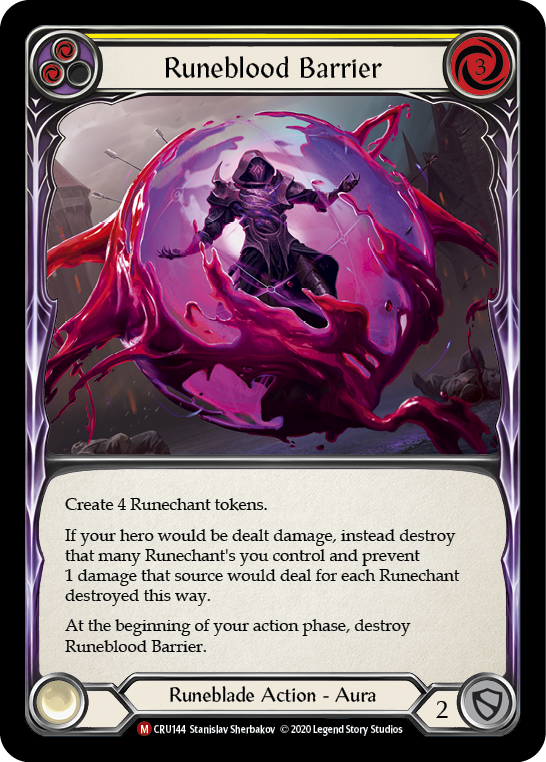 Runeblood Barrier [CRU144] 1st Edition Rainbow Foil | I Want That Stuff Brandon