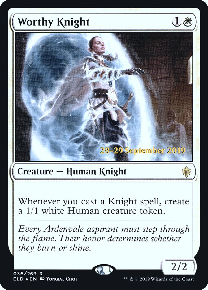 Worthy Knight [Throne of Eldraine Prerelease Promos] | I Want That Stuff Brandon