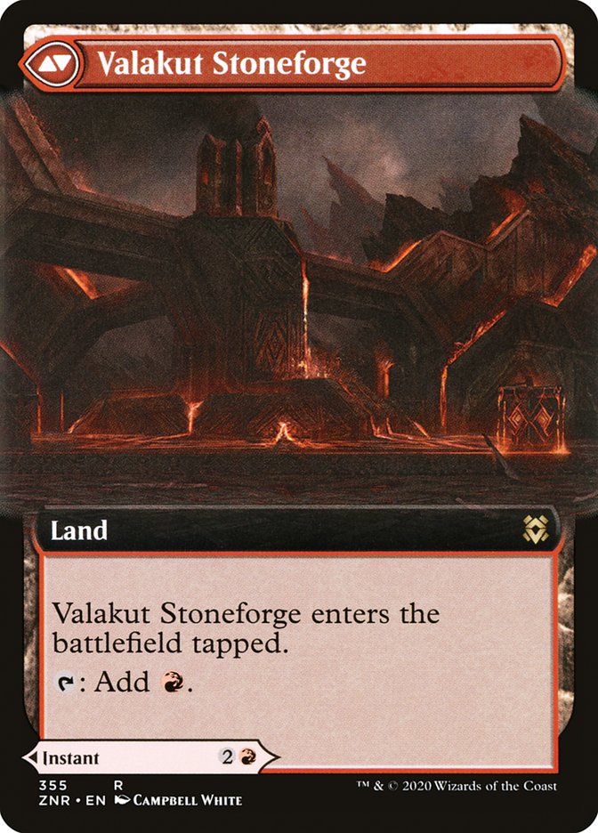 Valakut Awakening // Valakut Stoneforge (Extended Art) [Zendikar Rising] | I Want That Stuff Brandon