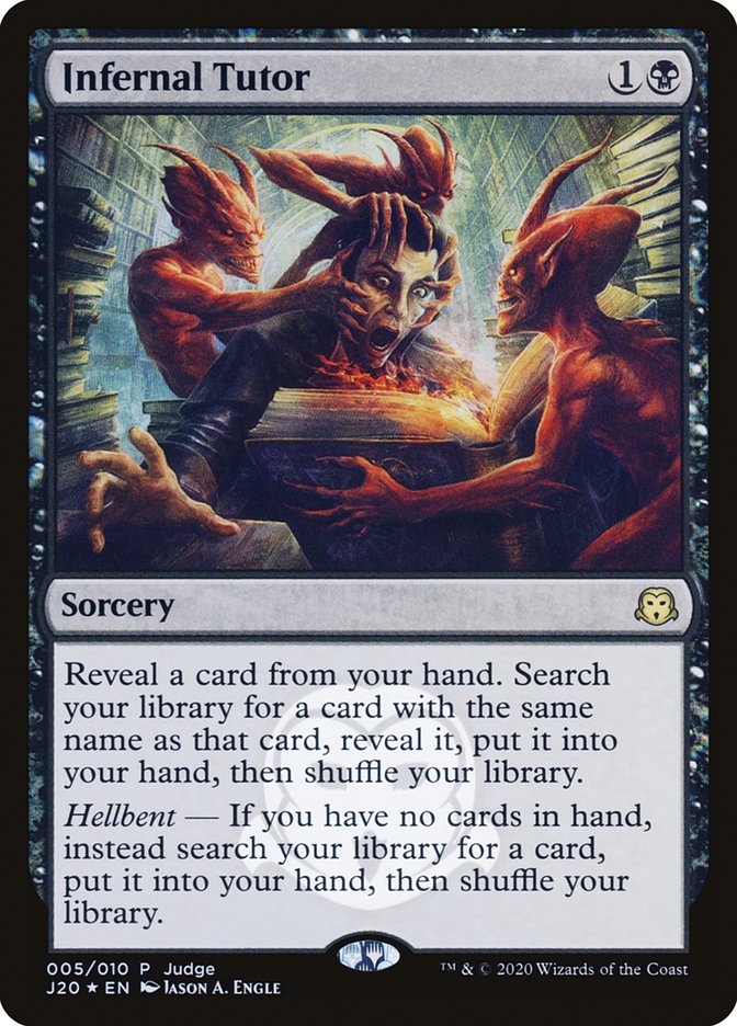 Infernal Tutor [Judge Gift Cards 2020] | I Want That Stuff Brandon