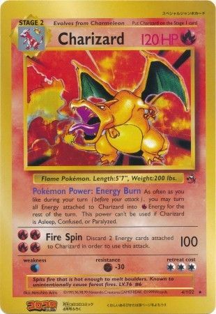 Charizard (4/102) (CoroCoro Promo) (Jumbo Card) [Base Set Unlimited] | I Want That Stuff Brandon