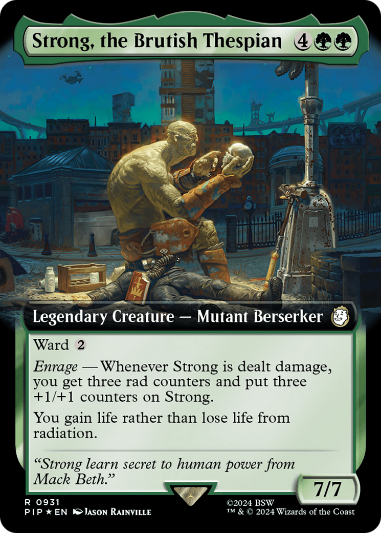 Strong, the Brutish Thespian (Extended Art) (Surge Foil) [Fallout] | I Want That Stuff Brandon
