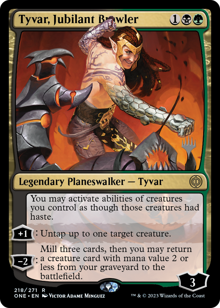 Tyvar, Jubilant Brawler (Promo Pack) [Phyrexia: All Will Be One Promos] | I Want That Stuff Brandon