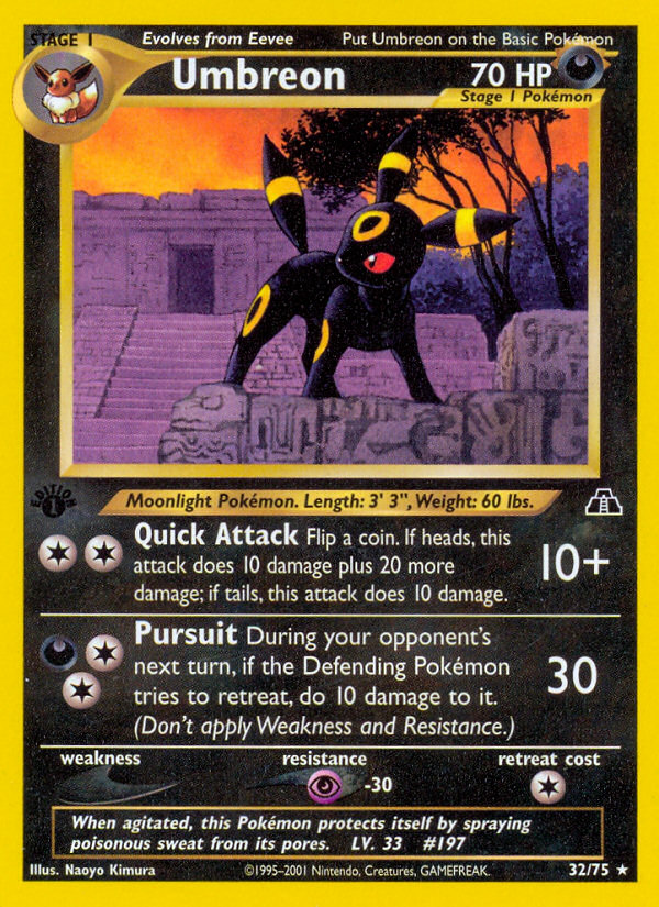 Umbreon (32/75) [Neo Discovery 1st Edition] | I Want That Stuff Brandon