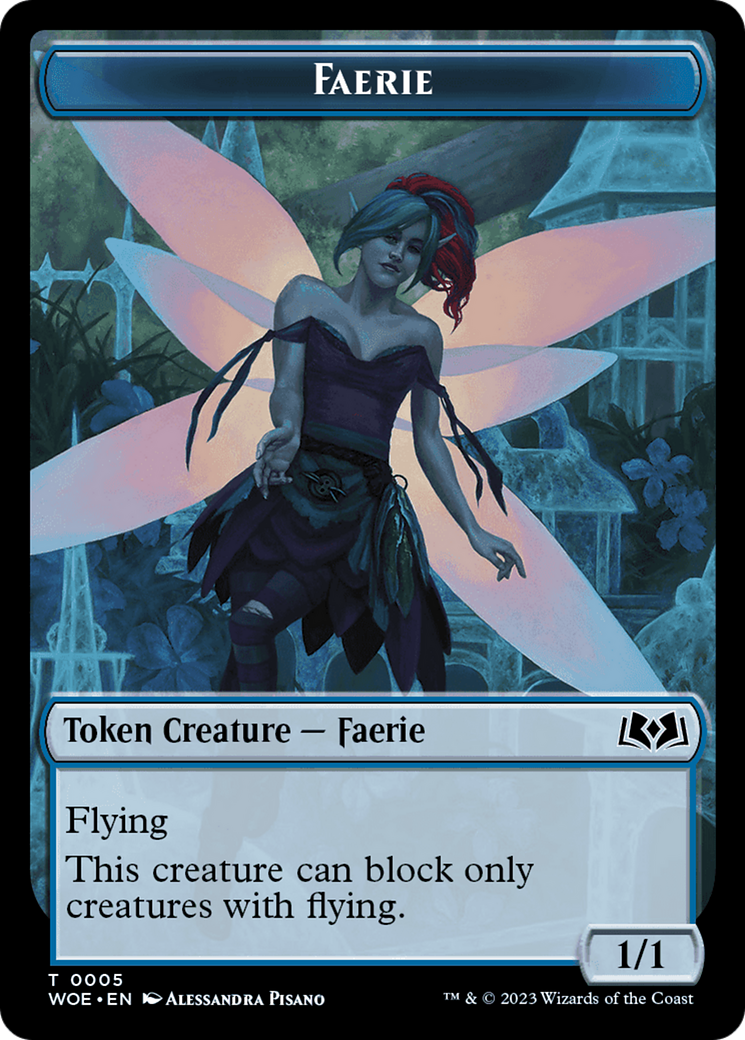 Faerie // Food (0013) Double-Sided Token [Wilds of Eldraine Tokens] | I Want That Stuff Brandon