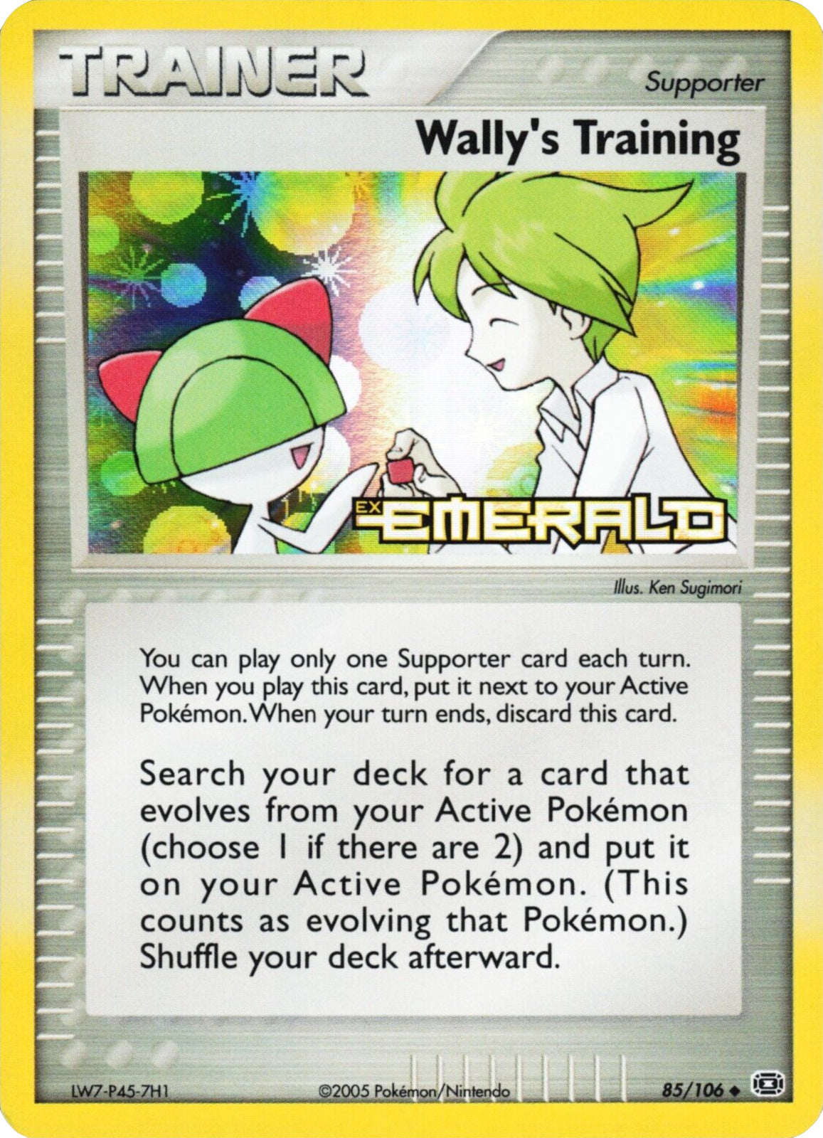 Wally's Training (85/106) (Stamped) [EX: Emerald] | I Want That Stuff Brandon