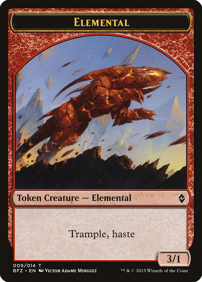 Elemental Token (009/014) [Battle for Zendikar Tokens] | I Want That Stuff Brandon