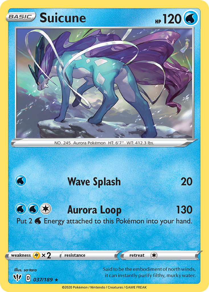 Suicune (037/189) (Theme Deck Exclusive) [Sword & Shield: Darkness Ablaze] | I Want That Stuff Brandon