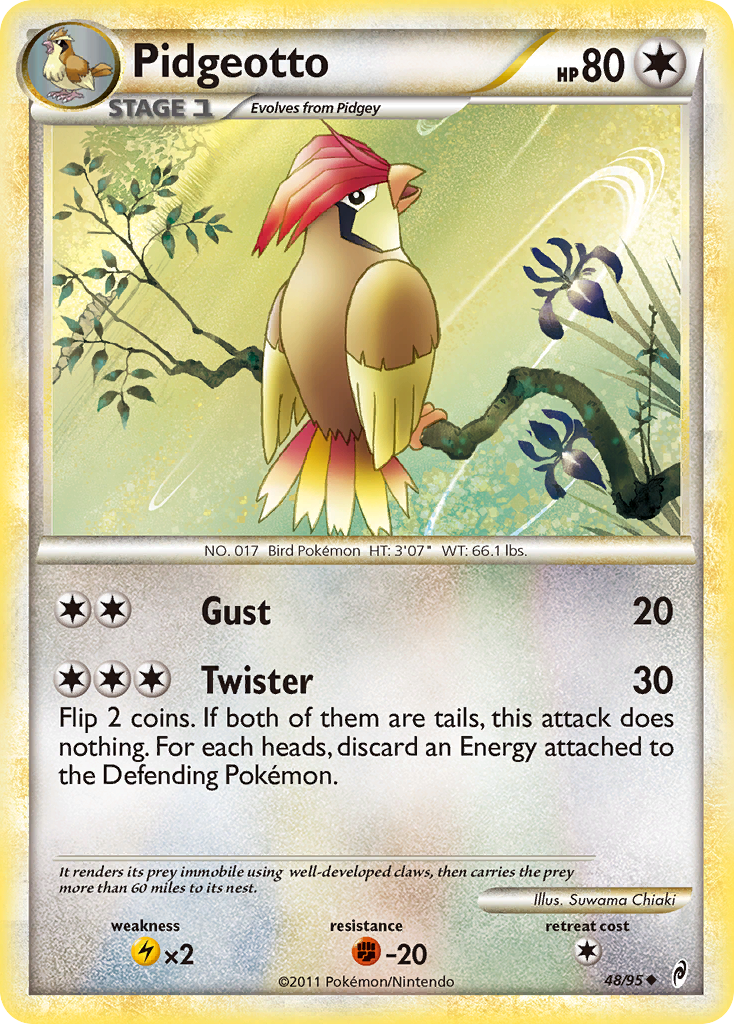 Pidgeotto (48/95) [HeartGold & SoulSilver: Call of Legends] | I Want That Stuff Brandon