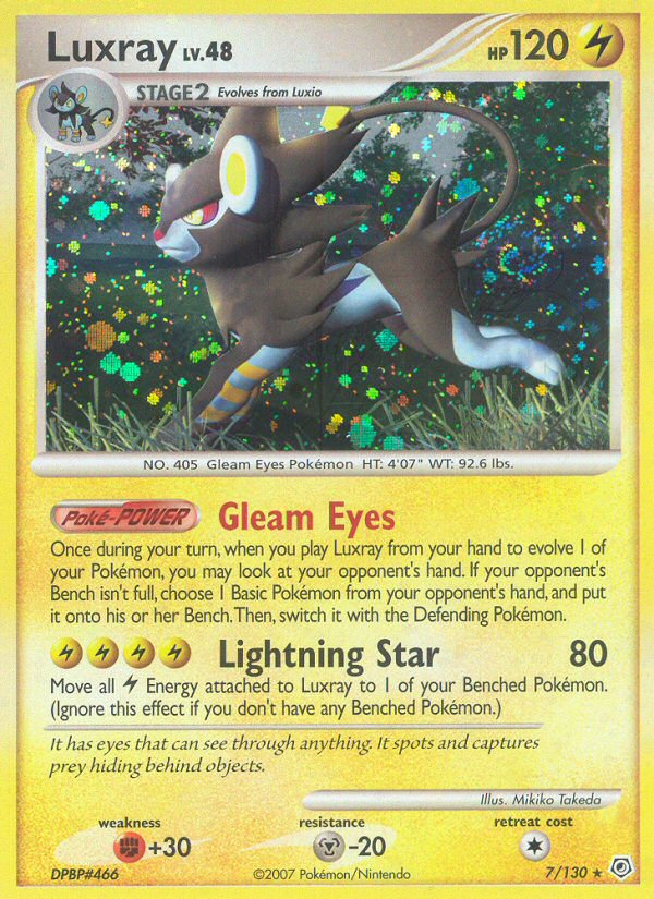 Luxray (7/130) [Diamond & Pearl: Base Set] | I Want That Stuff Brandon