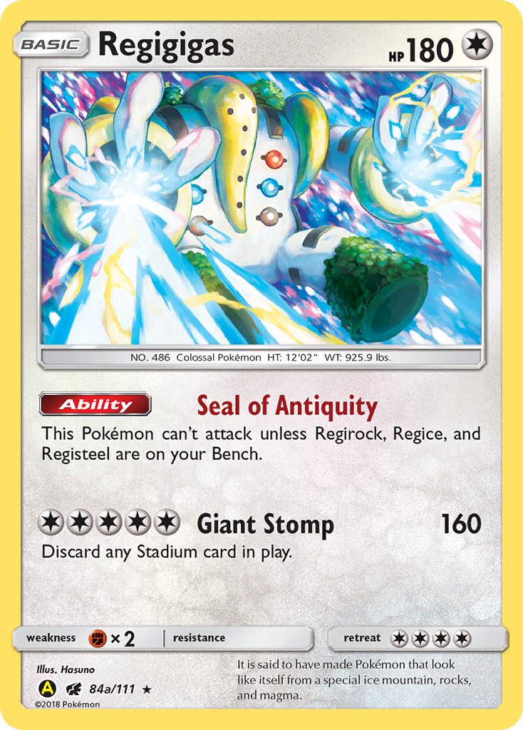 Regigigas (84a/111) (Alternate Art Promo) [Sun & Moon: Crimson Invasion] | I Want That Stuff Brandon