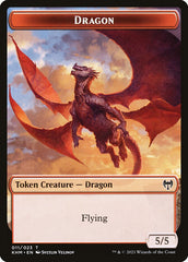 Elf Warrior // Dragon Double-Sided Token [Kaldheim Tokens] | I Want That Stuff Brandon