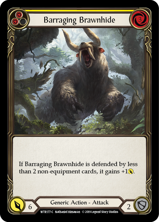 Barraging Brawnhide (Yellow) [WTR177-C] Alpha Print Normal | I Want That Stuff Brandon