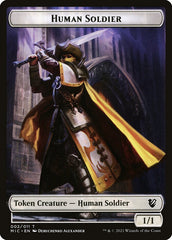 Golem // Human Soldier Double-Sided Token [Double Masters Tokens] | I Want That Stuff Brandon