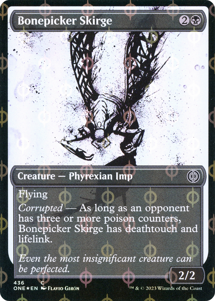 Bonepicker Skirge (Showcase Ichor Step-and-Compleat Foil) [Phyrexia: All Will Be One] | I Want That Stuff Brandon