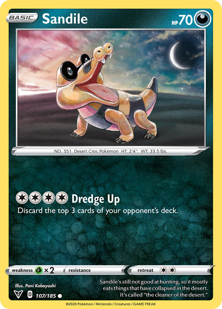 Sandile (107/185) [Sword & Shield: Vivid Voltage] | I Want That Stuff Brandon