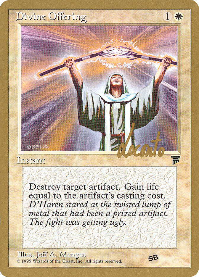 Divine Offering (Michael Loconto) (SB) [Pro Tour Collector Set] | I Want That Stuff Brandon