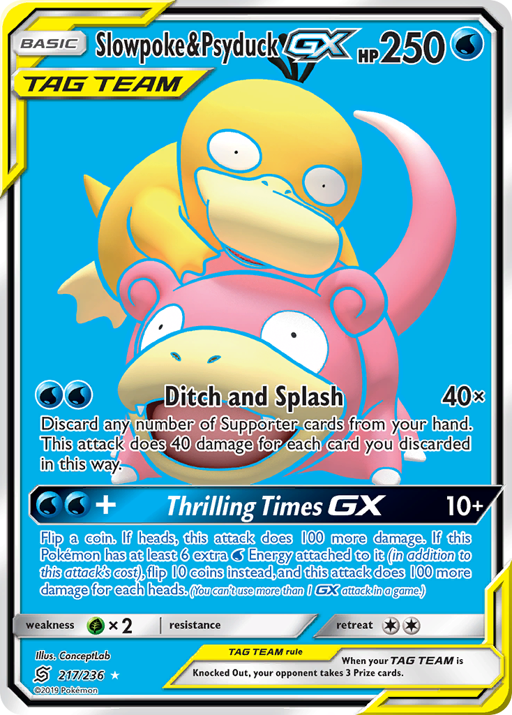 Slowpoke & Psyduck GX (217/236) [Sun & Moon: Unified Minds] | I Want That Stuff Brandon