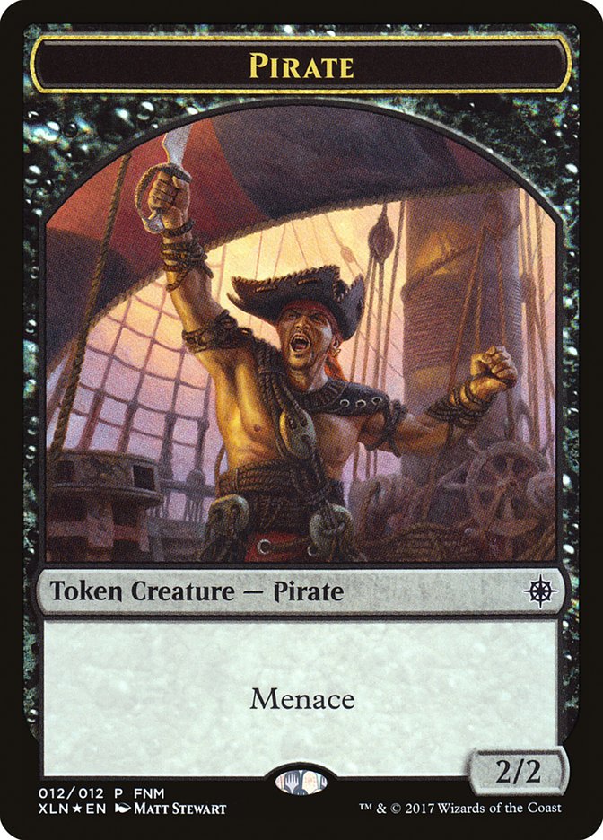 Pirate // Treasure Double-Sided Token [Friday Night Magic 2017] | I Want That Stuff Brandon