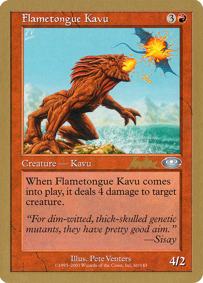 Flametongue Kavu (Brian Kibler) [World Championship Decks 2002] | I Want That Stuff Brandon