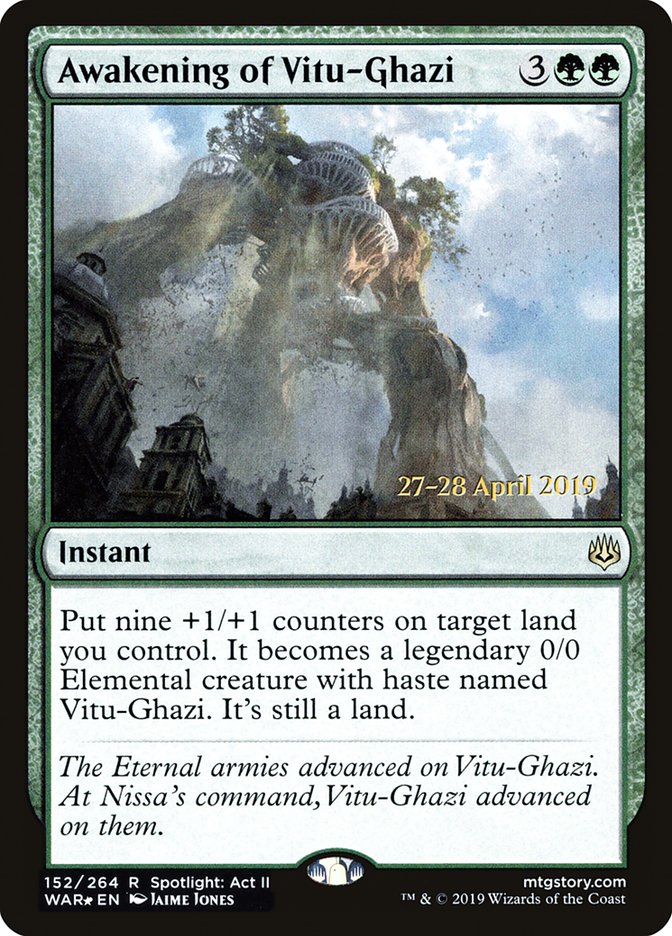 Awakening of Vitu-Ghazi [War of the Spark Prerelease Promos] | I Want That Stuff Brandon