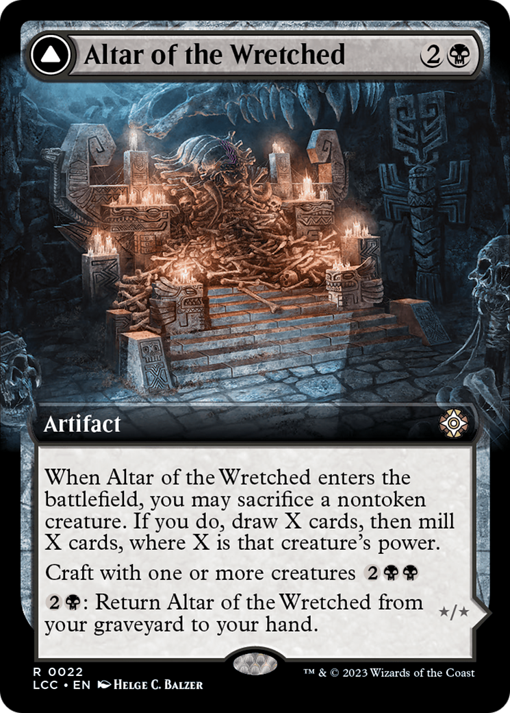 Altar of the Wretched // Wretched Bonemass (Extended Art) [The Lost Caverns of Ixalan Commander] | I Want That Stuff Brandon