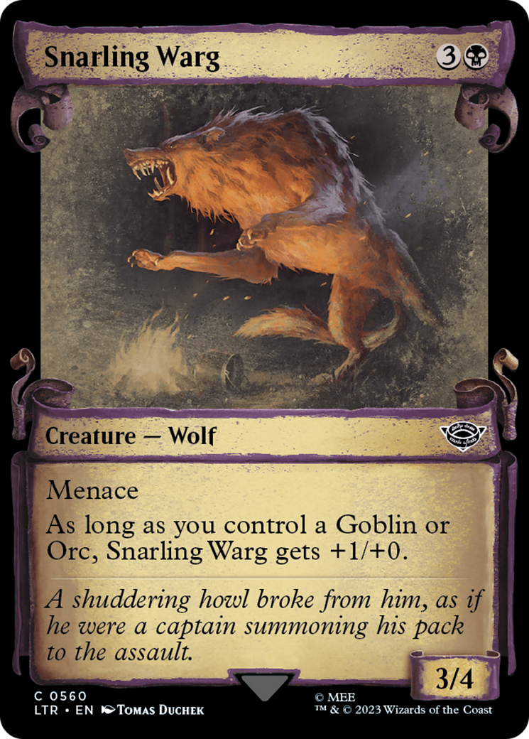 Snarling Warg [The Lord of the Rings: Tales of Middle-Earth Showcase Scrolls] | I Want That Stuff Brandon