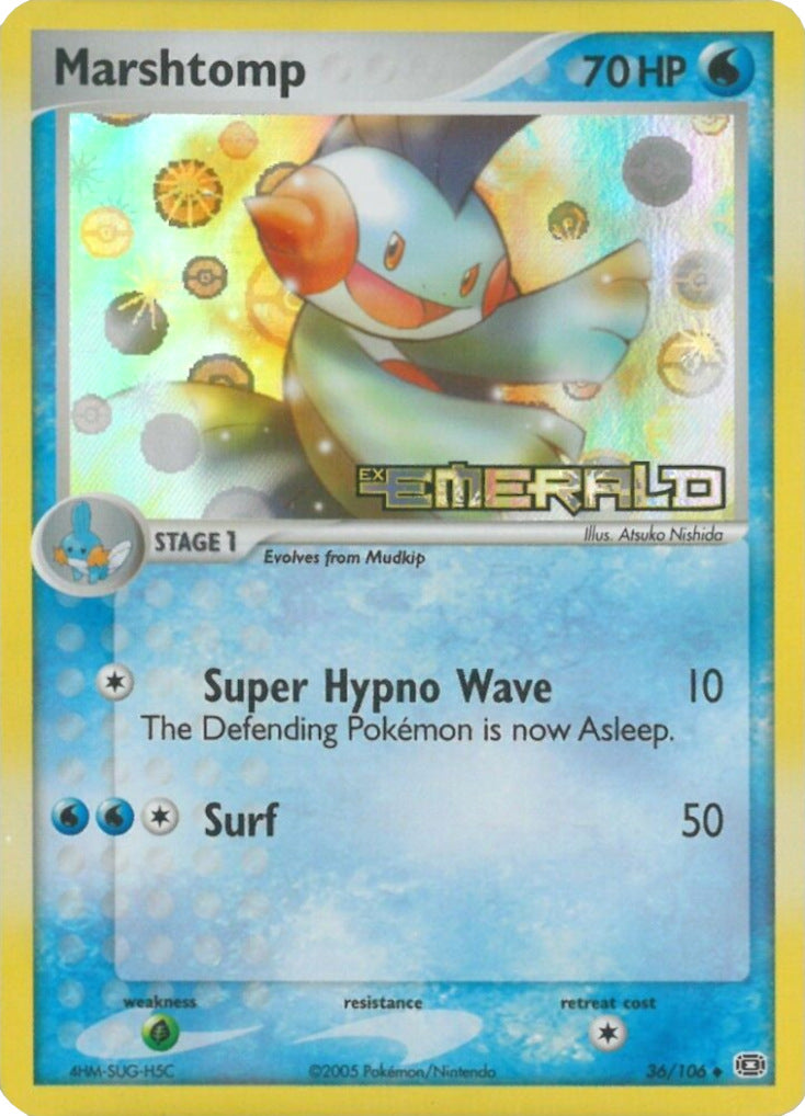 Marshtomp (36/106) (Stamped) [EX: Emerald] | I Want That Stuff Brandon