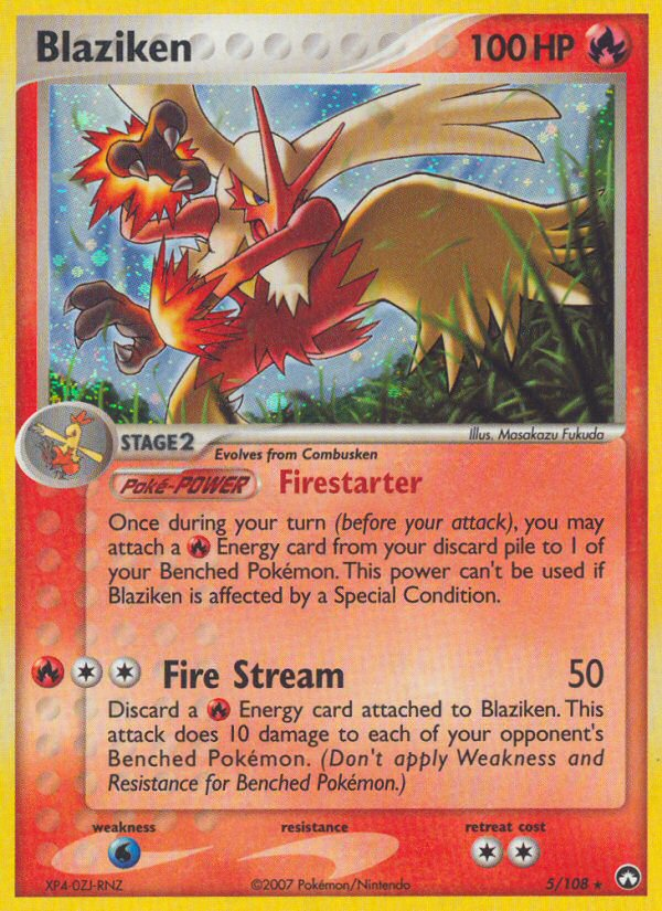 Blaziken (5/108) [EX: Power Keepers] | I Want That Stuff Brandon