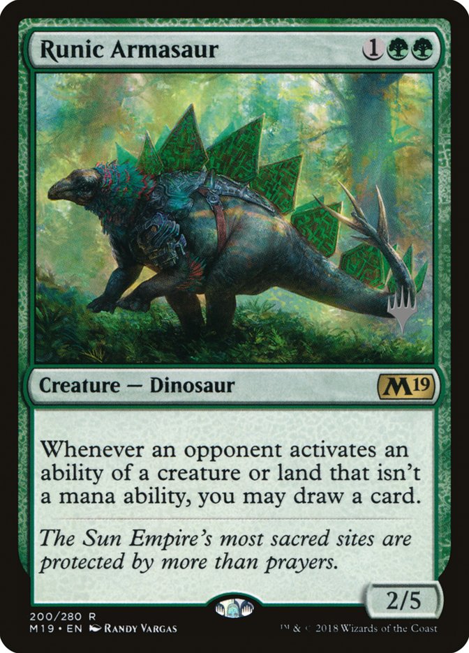 Runic Armasaur (Promo Pack) [Core Set 2019 Promos] | I Want That Stuff Brandon