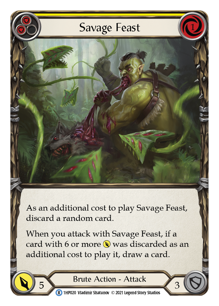 Savage Feast (Yellow) [1HP020] | I Want That Stuff Brandon