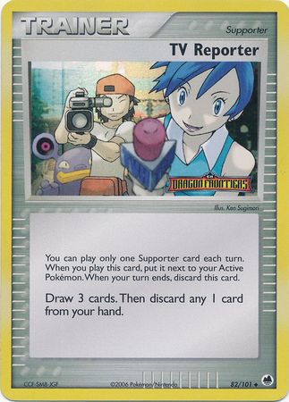 TV Reporter (82/101) (Stamped) [EX: Dragon Frontiers] | I Want That Stuff Brandon