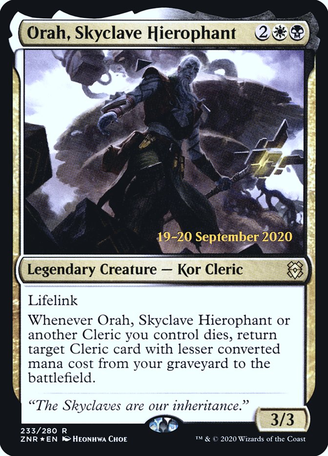 Orah, Skyclave Hierophant [Zendikar Rising Prerelease Promos] | I Want That Stuff Brandon