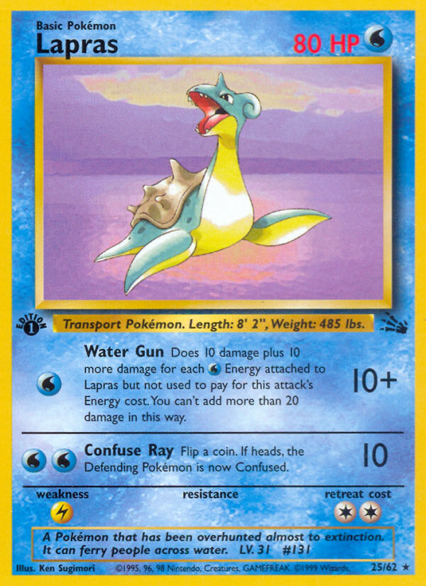 Lapras (25/62) [Fossil 1st Edition] | I Want That Stuff Brandon