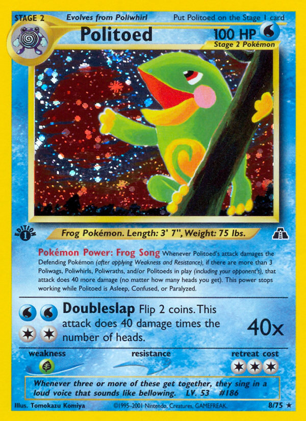 Politoed (8/75) [Neo Discovery 1st Edition] | I Want That Stuff Brandon