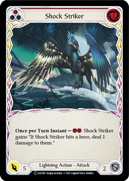 Shock Striker (Red) [U-ELE195] Unlimited Rainbow Foil | I Want That Stuff Brandon