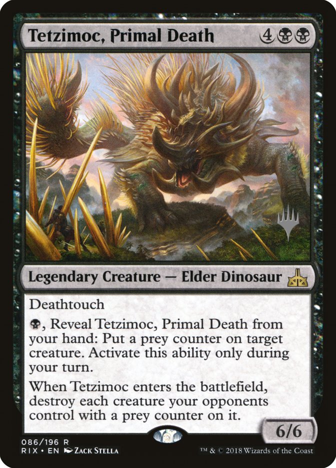 Tetzimoc, Primal Death (Promo Pack) [Rivals of Ixalan Promos] | I Want That Stuff Brandon